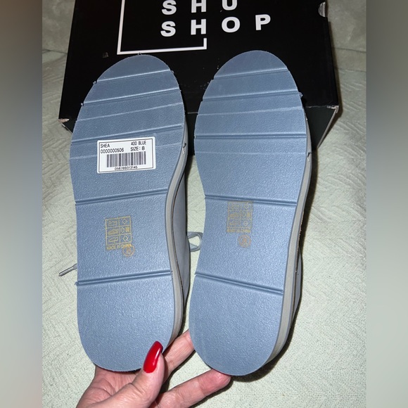 NWT SHUSHOP ”Shea” Suede Blue Color Blocked Platforms Lightweight Sneakers - Picture 9 of 13